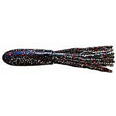 BLACK RED NEON - BASS & WALLEYE TUBES ( 3 PER PACK)