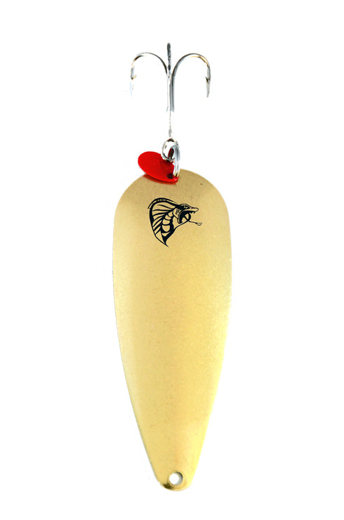 Cobra Strike Brass Fishing Lure with Red Flipper