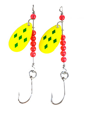 Yellow 5 Diamonds Light Weight Fishing Spinner