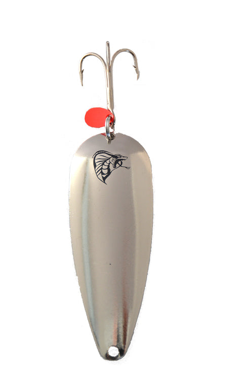Cobra Strike Nickel Fishing Lure with Red Flipper