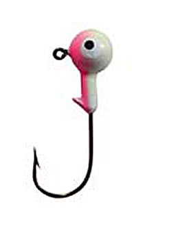 PINK & WHITE PREMIUM GLOW LEADHEAD JIG (2 PER PACK)