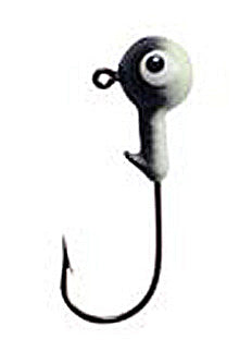 BLACK & WHITE PREMIUM GLOW LEADHEAD JIG (2 PER PACK)